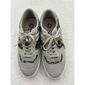 Airwalk Magrip-J Mens Grey Black Paisley Skate Shoes Sneakers Size 8.5